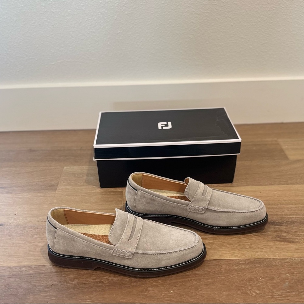 New in Box! FJ Men's Gray Loafers (Size 11 Medium) - Classic & Sleek! (foot joy)